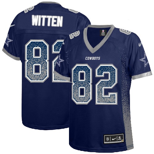Women's Elite Jason Witten Nike Jersey Navy Blue - #82 Drift Fashion NFL Dallas Cowboys